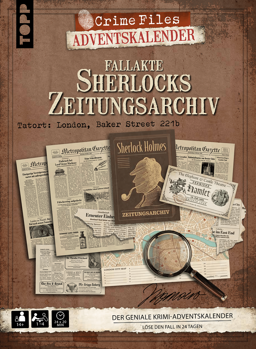 Crime Files Adventskalender: Fallakte – Sherlocks Zeitungsarchiv