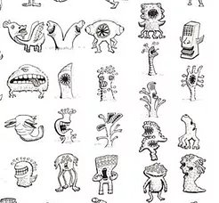 A game about WEE WHIMSICAL CREATURES and trying to identify them after someone makes noises. (2nd edition, EU printing (bridge-sized cards))