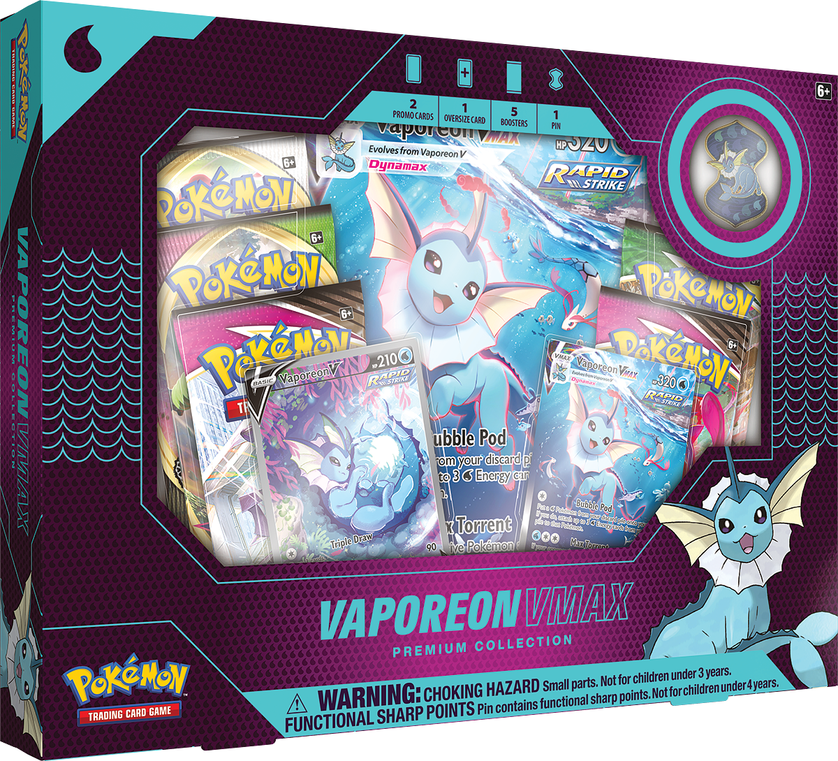Pokémon TCG: Vmax Box Vaporeon