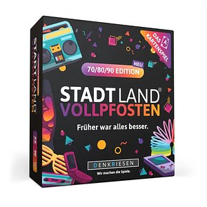 Stadt Land Vollpfosten: Das Kartenspiel – 70/80/90 Edition