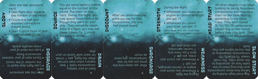 Galaxy Trucker: Even-Steven Cards
