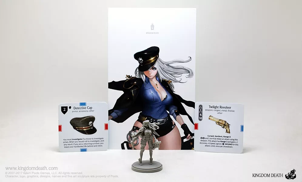 Kingdom Death: Monster – Detective Cap & Twilight Revolver