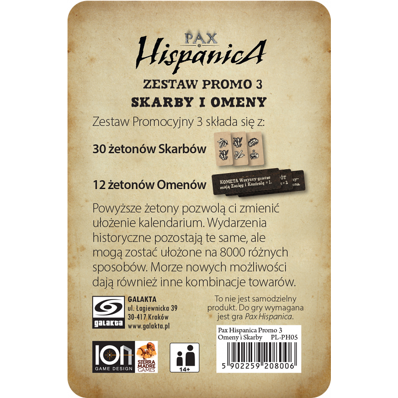 Pax Hispanica: Zestaw Promo 3 - Omeny i skarby