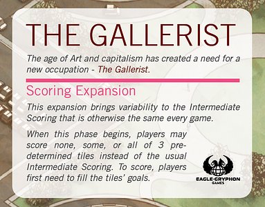 The Gallerist: Scoring Expansion