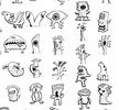 A game about WEE WHIMSICAL CREATURES and trying to identify them after someone makes noises. (2nd edition, EU printing (bridge-sized cards))