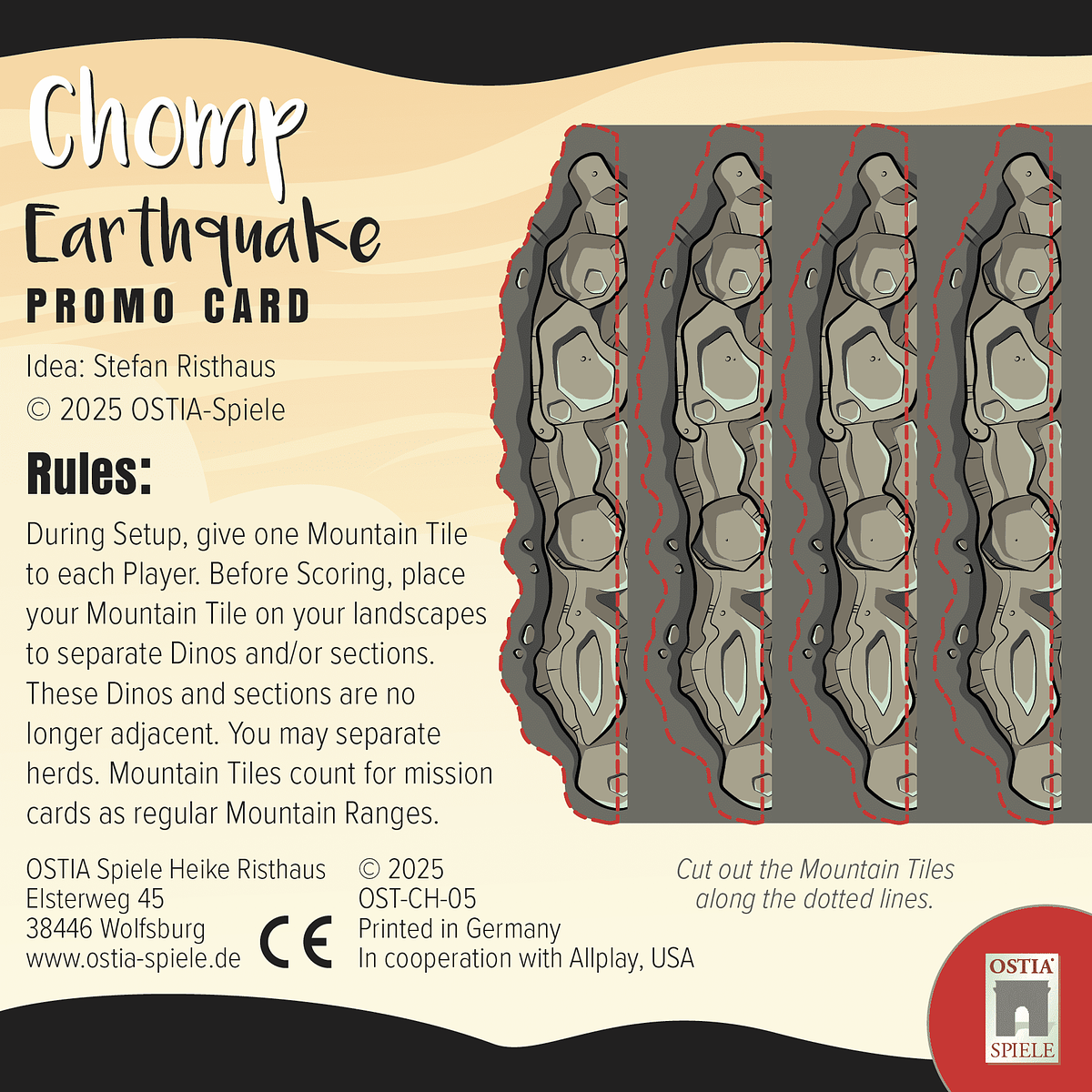 CHOMP: Earthquake Promo Card