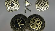 Celtic Knot Pins and Norse Rune Coins