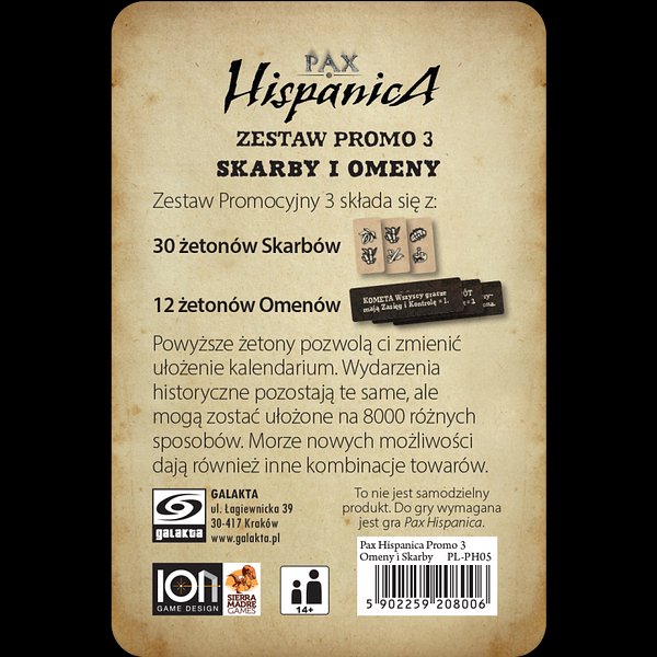 Pax Hispanica: Zestaw Promo 3 - Omeny i skarby