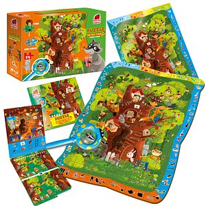 Gra edukacyjna z lupą: Forest story