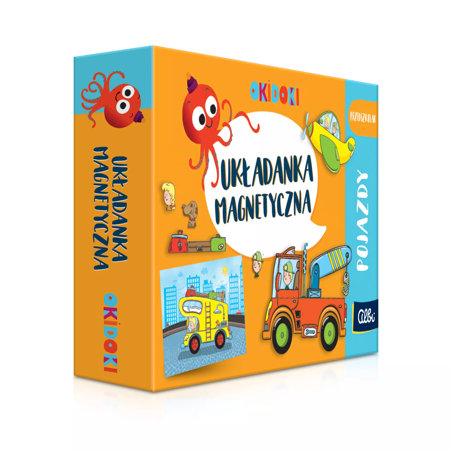 OKIDOKI: Układanka magnetyczna - Pojazdy