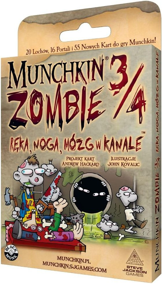 Munchkin Zombie 3/4 - Ręka, Noga, Mózg w Kanale