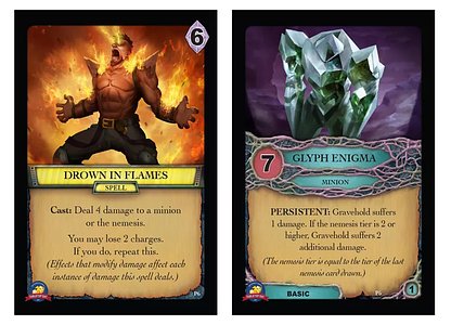 Aeon's End: Tabletop Day 2017 Promos – Drown in Flames / Glyph Enigma