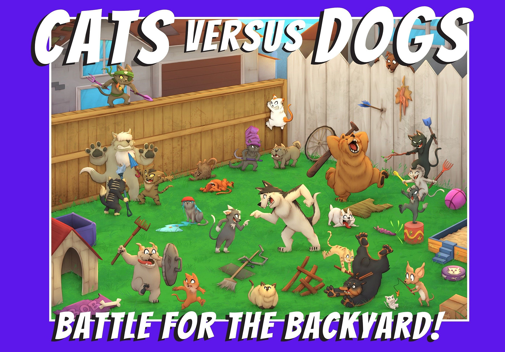 Cats versus Dogs: Battle for the Backyard! 
