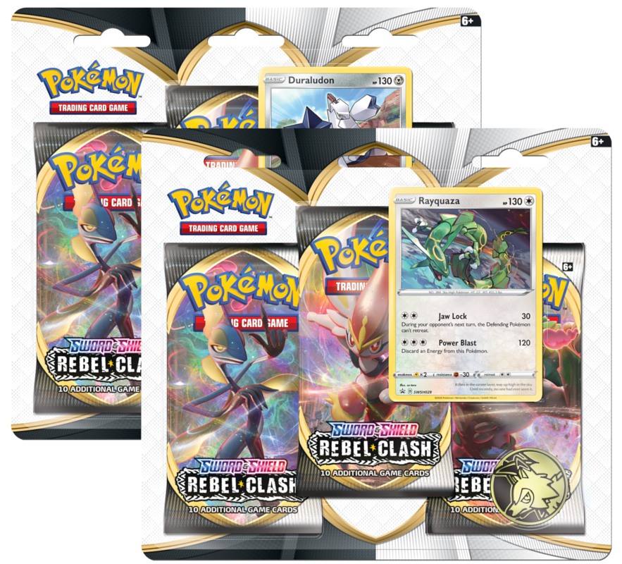 Pokemon TCG: Rebel Clash - 3-pack Blister (Display 24 szt.)