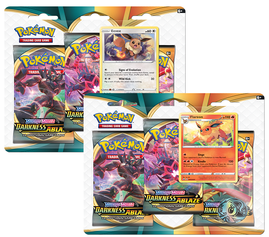 Pokemon TCG: Darkness Ablaze - 3-pack Blister (Display 24 szt.)