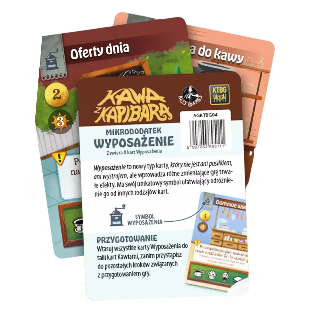 Kawa z kapibarą: Wyposażenie