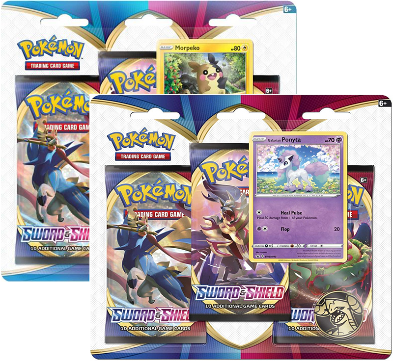Pokemon TCG: Sword and Shield - 3-pack Blister (Display 24szt.)