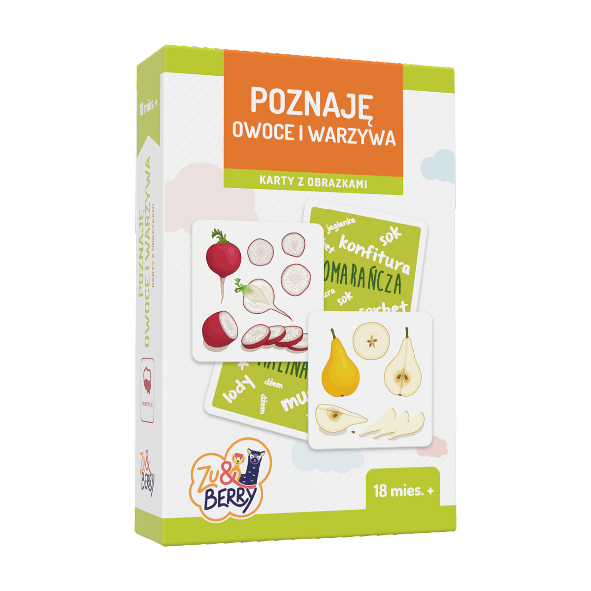 Poznaję owoce i warzywa: Karty z obrazkami