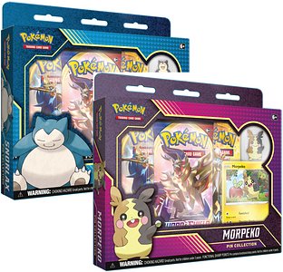Pokemon TCG: Rebel Clash - Pin Collection - Snorlax and Morpeko (Display 8 szt.)